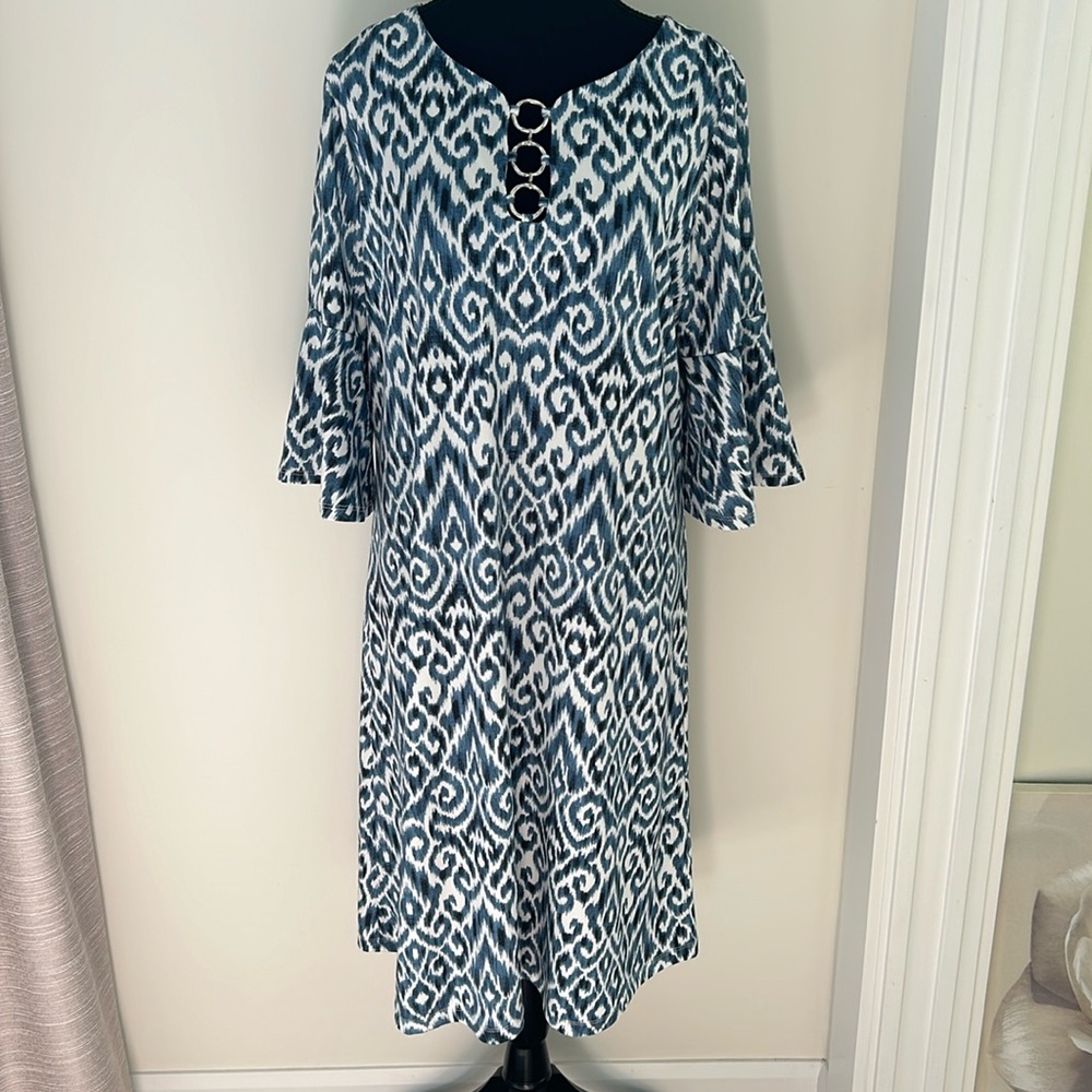 Ellen Weaver Bell Sleeve Dress